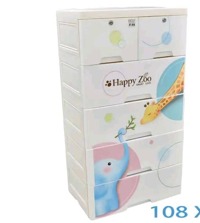 Gavetero plástico 5 niveles diseño elefantes