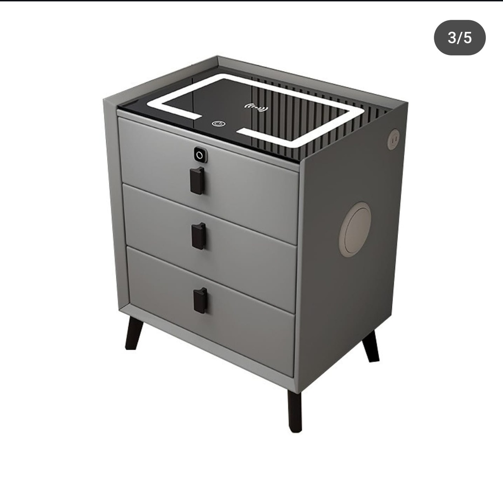 Mesa de Noche Led Inteligente con Estación de Carga