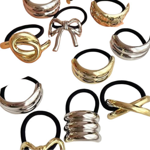 Colas Para el Cabello Dorados y Plateados