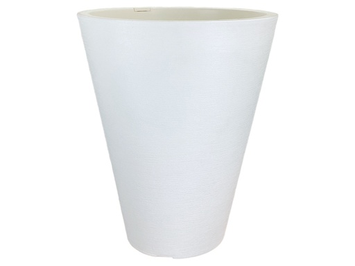 [767-39652] Maceta Decorativa Cónica Blanca