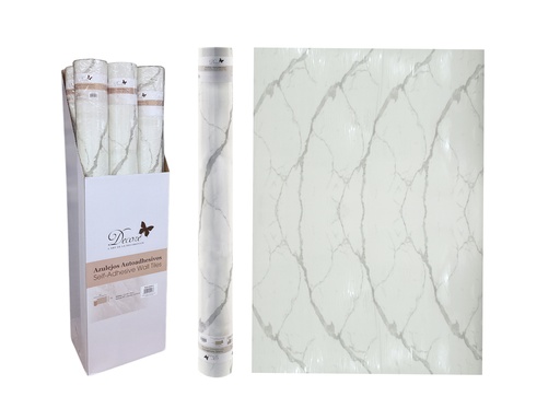 [746-2402913] Papel Adhesivo Decorativo Mármol Blanco