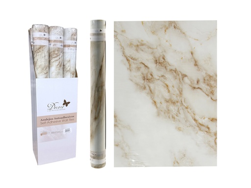 [746-2402918] Papel Adhesivo Decorativo Mármol Beige