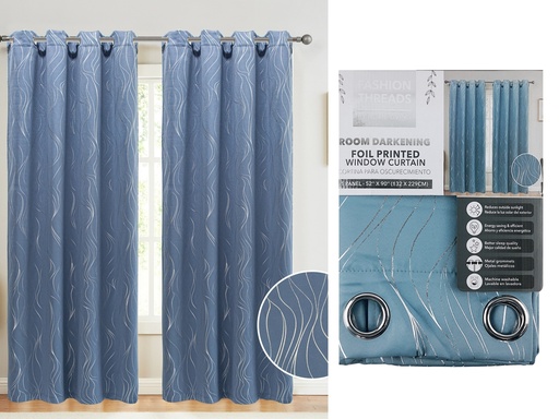 [715-1436774] Cortina de Oscurecimiento con Diseño Foil