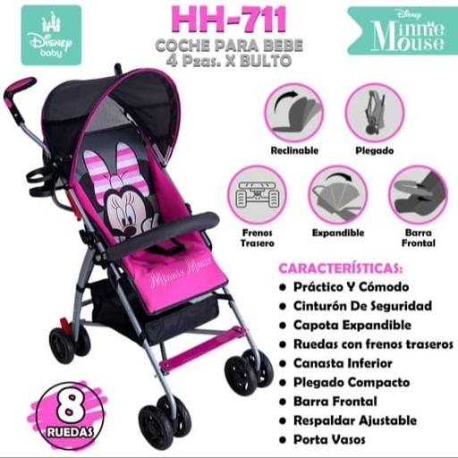 [HH-711] Coche para Bebe Minnie Mouse 