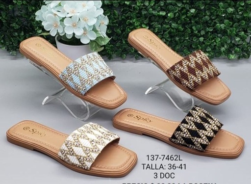 [137-7462L] Sandalias para Dama con Brillantes