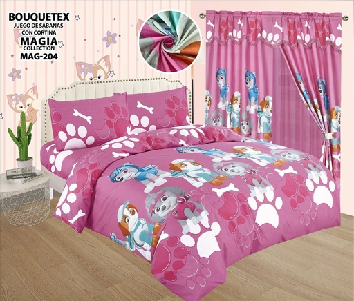[F8SETMAG1TG1] Set de Edredón Infantil (Sábanas y Cortinas)
