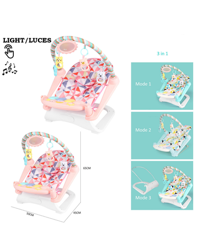 [FT280] Gimnasio Musical 3 en 1 con Piano y Luces