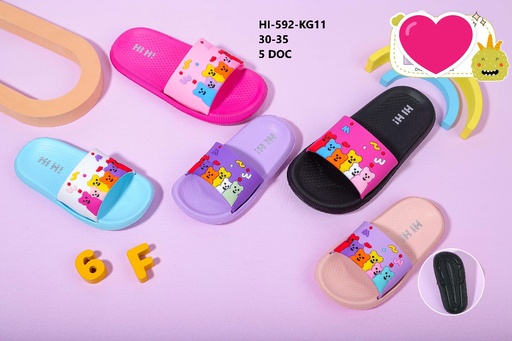 [HI-592-KG11] Chancleta Fashion para Niñas